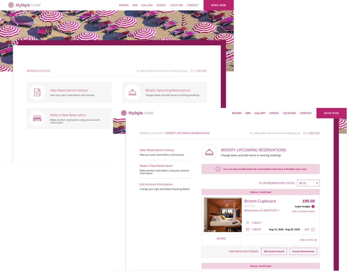 Guest Dashboard snapshot lockup