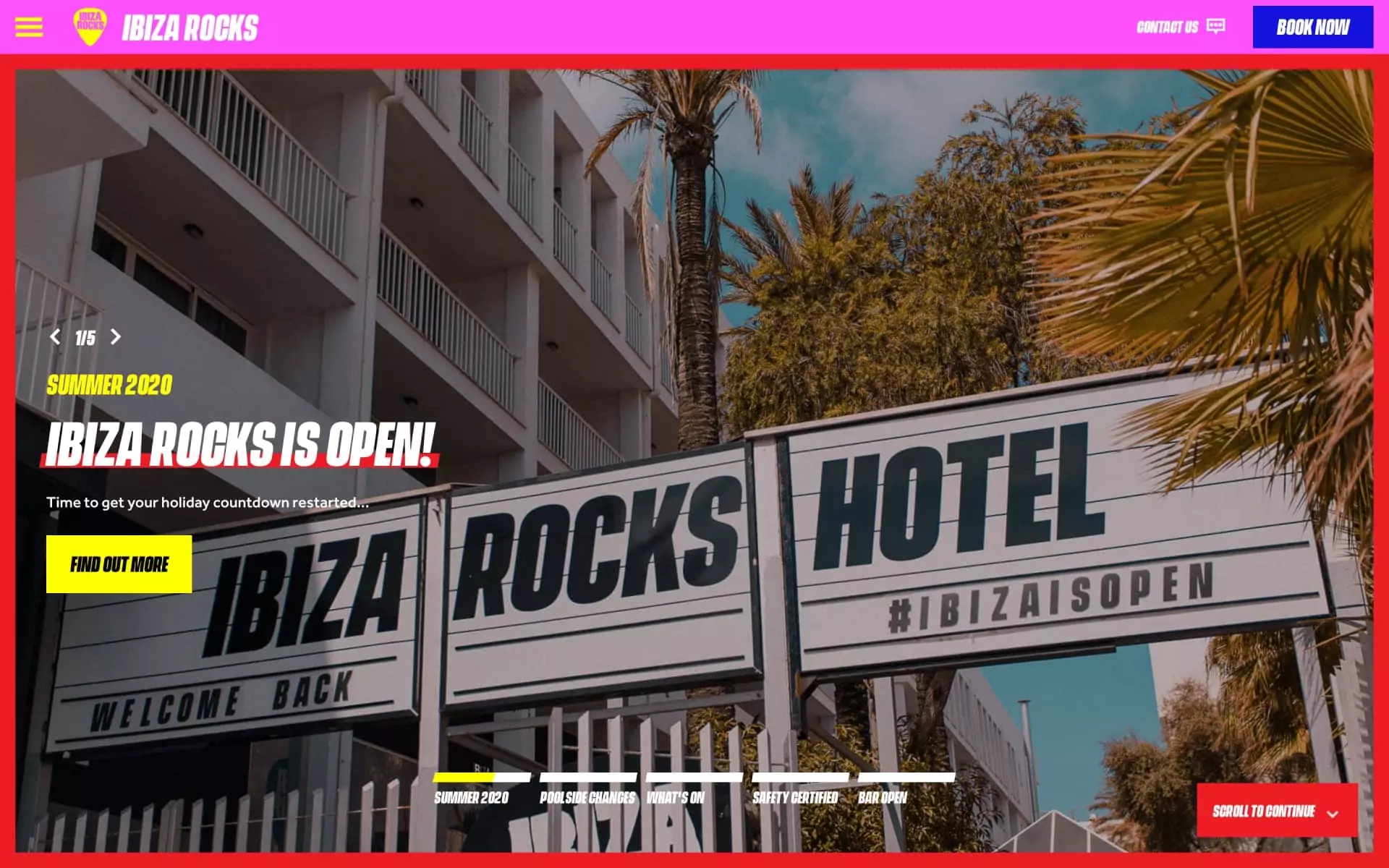Ibiza Rocks hotel web design