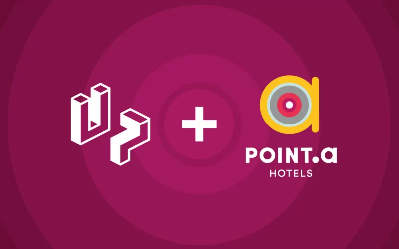 Graphic for UP Hotel Agency & Point A Hotels press release