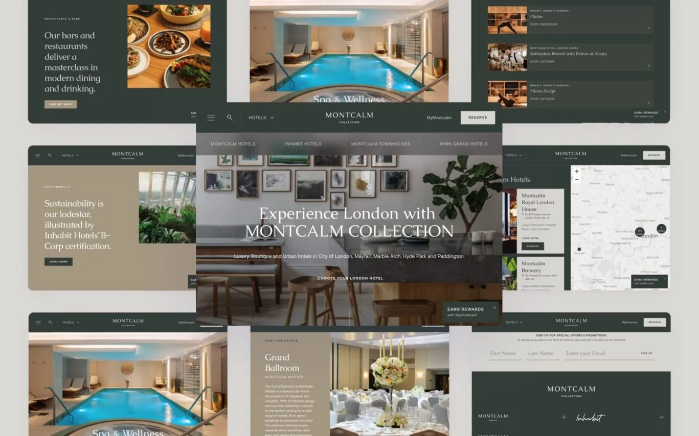 Montcalm Collection hotel web design
