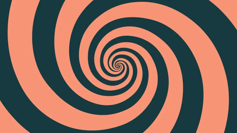 Stop the Discount Spiral blog banner with abstract orange and teal swirl pattern