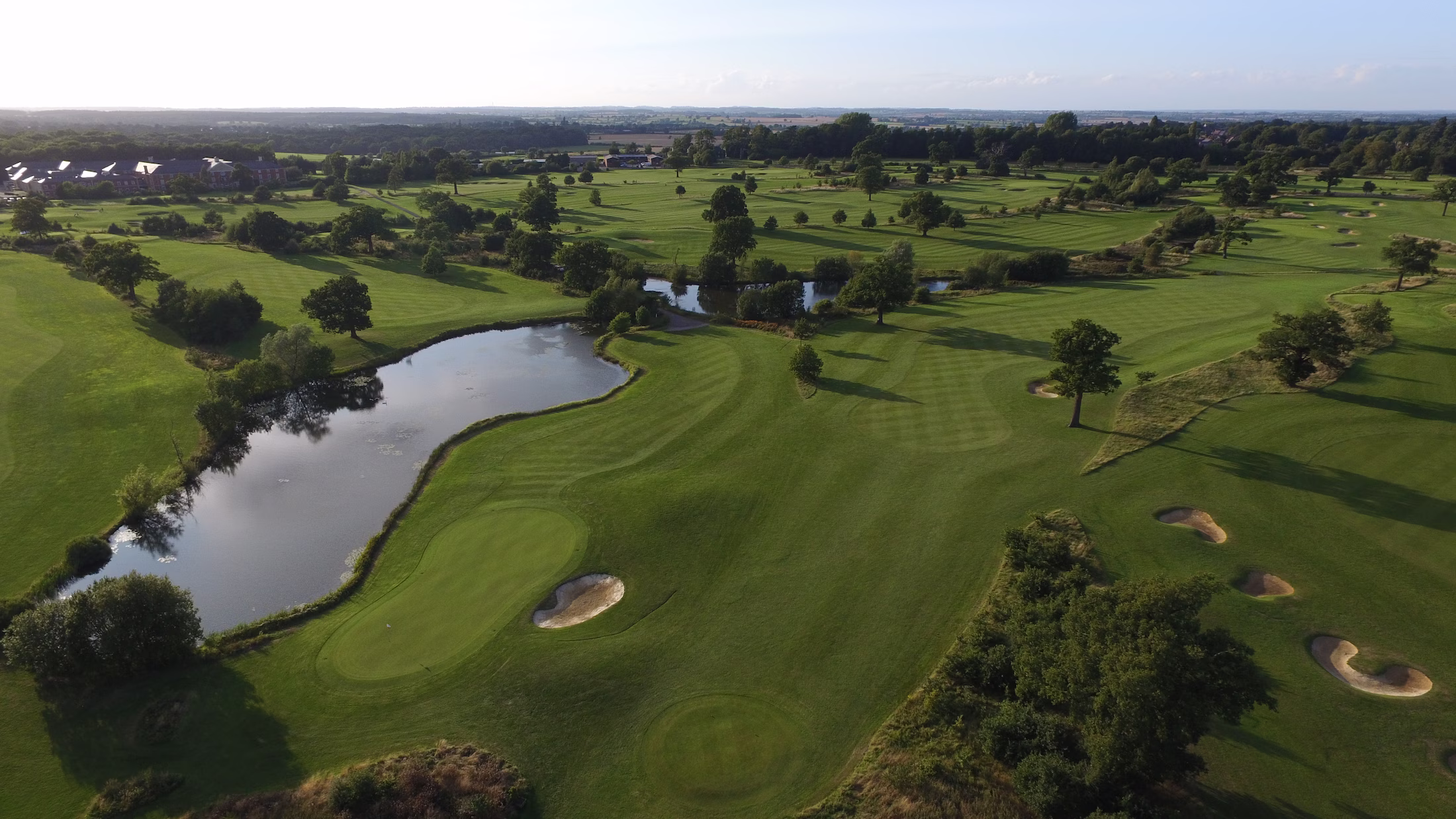 An aerial Shot of Whittlebury Park's golf course